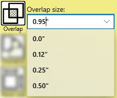 Overlap size