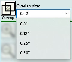 Overlap size